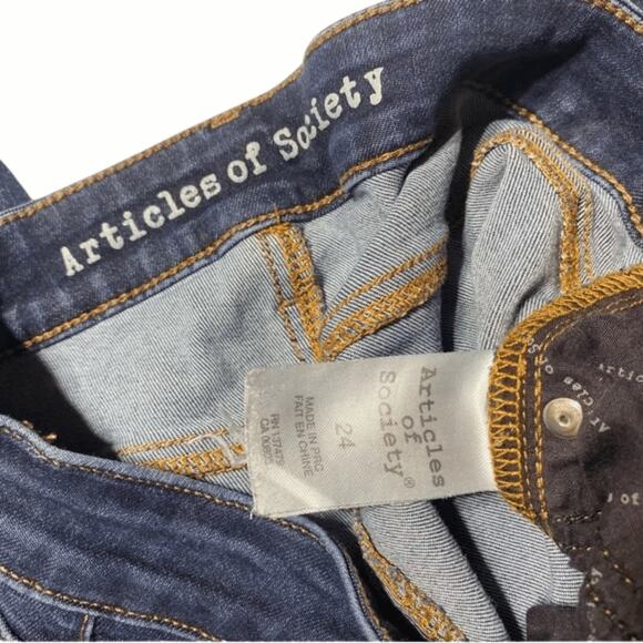 Articles of Society Jeans size 24 blue skinny stretch - Picture 7 of 7